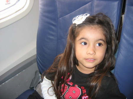 My Grand Baby on her first flight