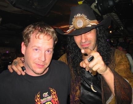 me on the left. with guitarist Eric Sardinas