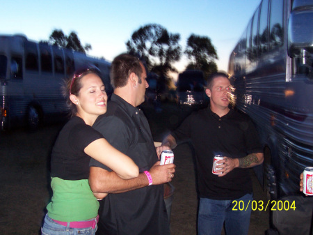 my eldest hugging me backstage at the warped tour