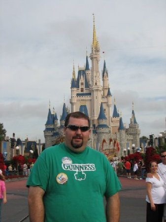 tony in front of the castle