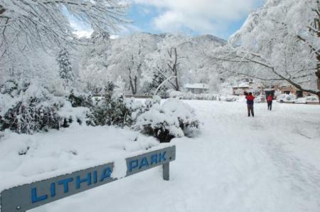 Lithia Park snow