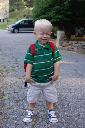 Cammers first day of pre-school
