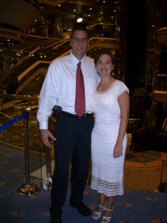 The wife and I on the cruiseship