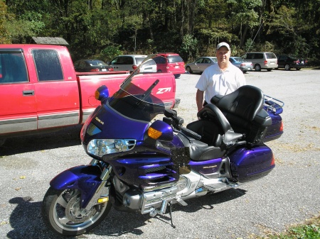 Mike with our motorcycle