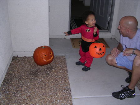 Austin says that's a cool pumpkin dad...