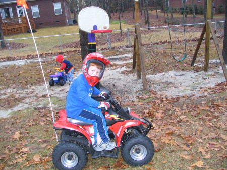 dillon on his 4 wheeler