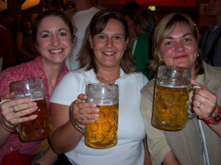 On the left of my German friends Sabine & Elke at Oktoberfest in 2004.