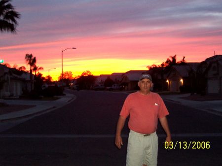 SUNSET AT MY HOME IN AZ.