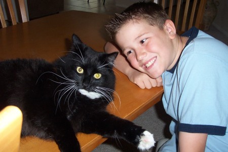 The kid and the cat
