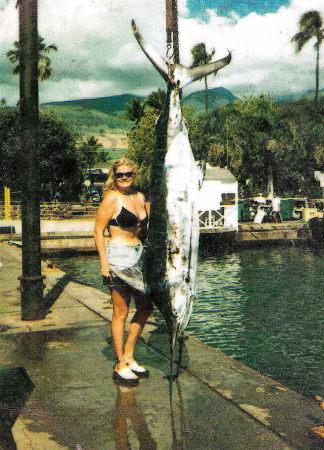 the 340 pound marlin I caught while living on Maui