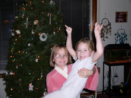 My girls at christmas 2005