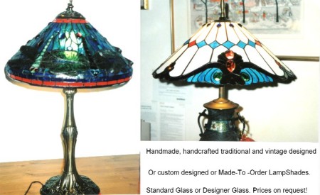 Samples of Our hand-made Lamp Shades on our Website.