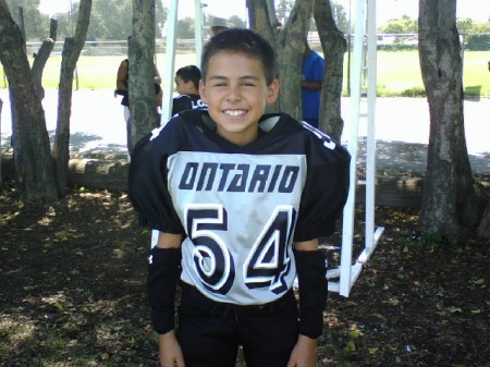 My son the jock (Anthony). Outside linerbacker,conerback and safety