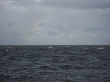 The rainbow after Tropical Storm Hanna