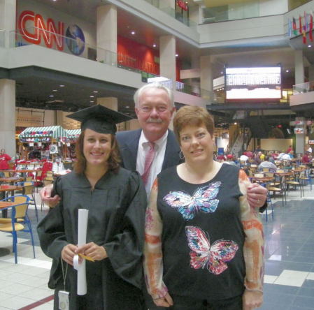 Anne, Dad & I at Anne's graduation.