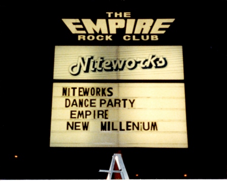 'New Millenium At The Empire' marquee