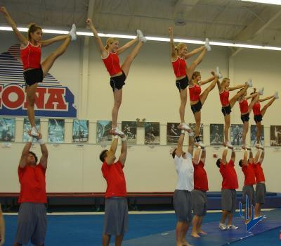 Nicolas - Cheerleading Stunt Practice