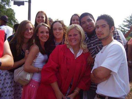 Cortnie after Graduation with friends