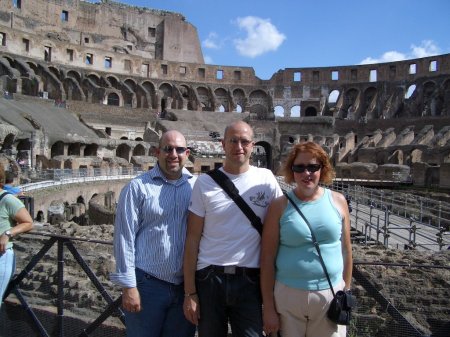 Rik, Brad, & Sherry at the Coliseum in Rome