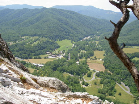 The view from on top Seneca Rocks in West Va.