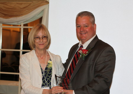 Me presenting a statewide award in May, 2010.