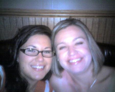 amie and lisa's 1st photo of the night in cda