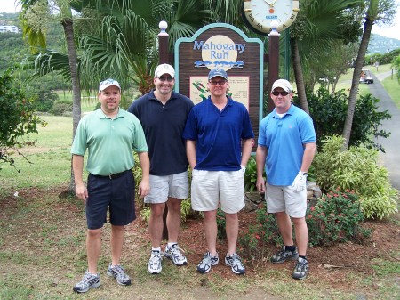 Me, Tracy, Bill and Tony in St. Thomas Golfing