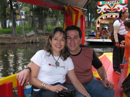 With my husband in Mexico