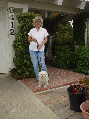 Viola and pet dog, taken 2005