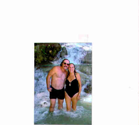 donna & steve in Jamaica (dunns river falls)