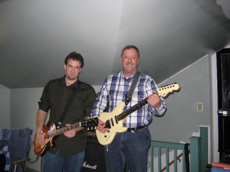 Cliff and son Tyler, playing guitar!