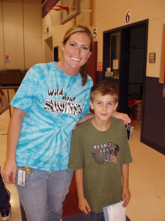Dallan with his 4th grade teacher May 2007