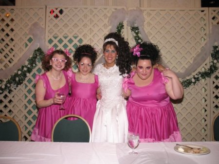 Me as "Tina" with the bridesmaids
