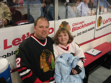 my daughter and I in the penalty box