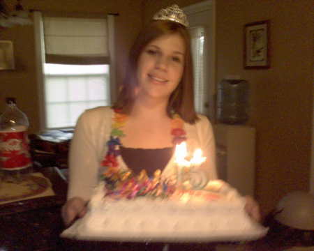 Renee at her 15 birthday party....she thinks she is a princess