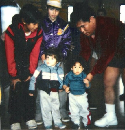 Paul at Mission Dolores Gym with his son Mel