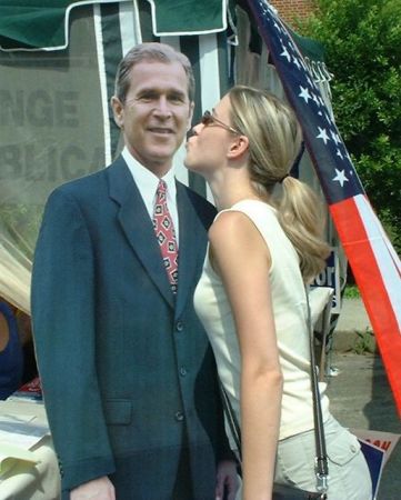 Kissing President Bush