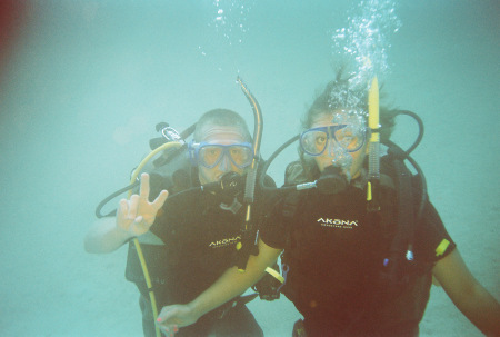 Natalie and Clint Diving