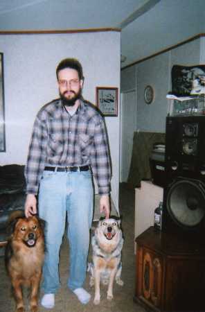 me and my boys (2 of my 5 dogs)