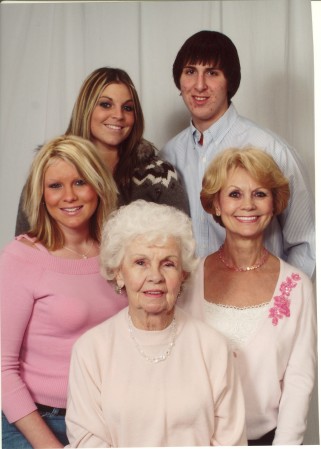 My Mother, Georgia Burdell, (84yrs) Me, My Grandchildren, Amanda Carole Reynolds, (21yrs) Samantha Joyce Reynolds, (17 yrs) Randal Sylvester Reynolds (17yrs)