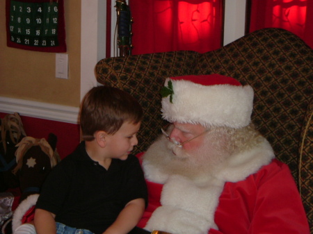 Connor with Santa 2005