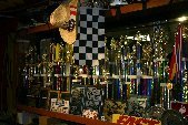 Our Motocross Racing Trophy case in the shop