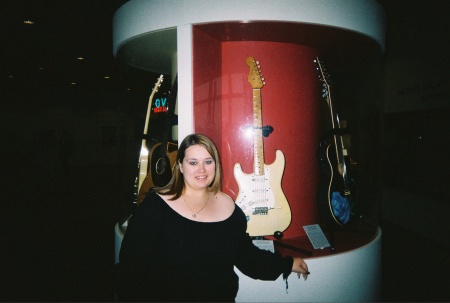 Jen With Hendrix Guitar