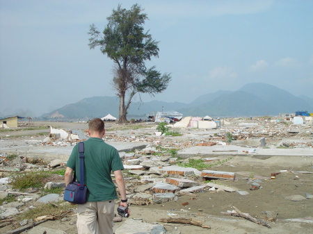 Me surveying the work in Indonesia after the tsunami