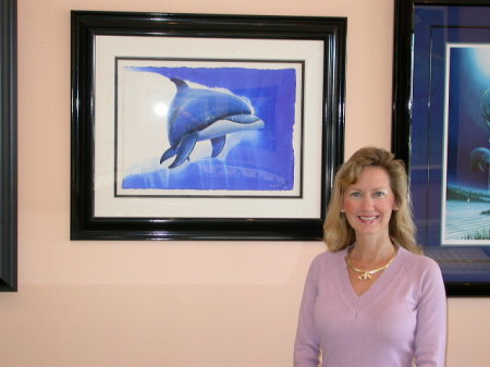 Karen by the Wyland original  Dolphin watercolor