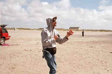 Flying stunt kites at the Beach.  Pacific Ocean