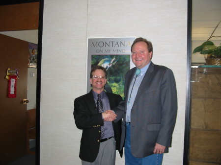 With Montana Governor Brian Schweitzer, 1April2005
