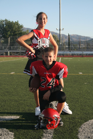 My younger daughter and son - Fall Sports