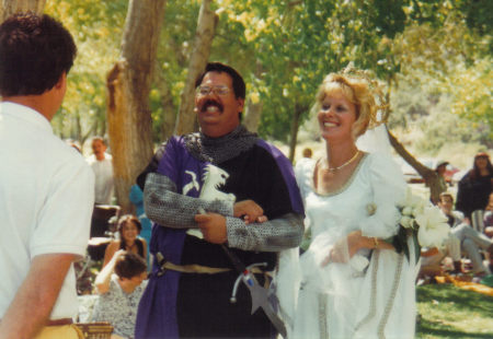 My husband Mark and me, on our wedding day