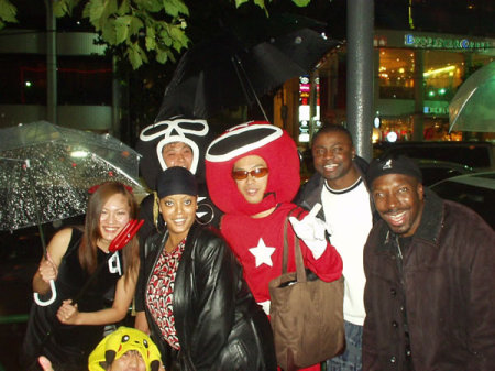 Buggin' out in Tokyo's Rapungi District on Halloween.
